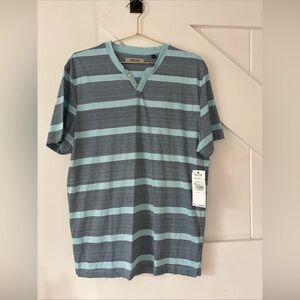 Reaction Kenneth Cole Men’s Short Sleeve Pullover V-neck T-shirt Henley Large